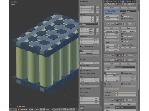 Customizable Battery Pack 3D Model