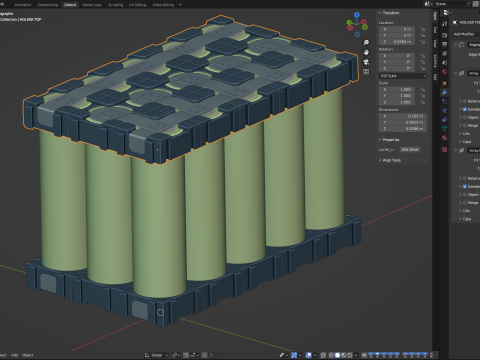 Customizable Battery Pack 3D Модель