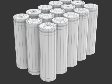 Customizable Battery Pack 3D Model