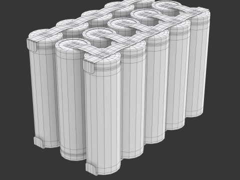 Customizable Battery Pack 3D Модель