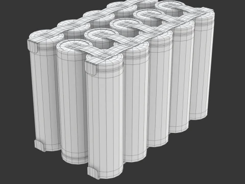 Customizable Battery Pack 3D Model