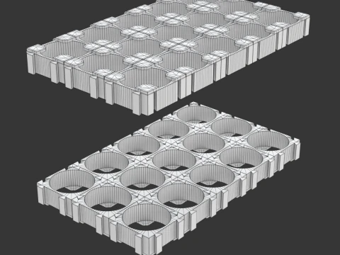 Customizable Battery Pack 3D Model