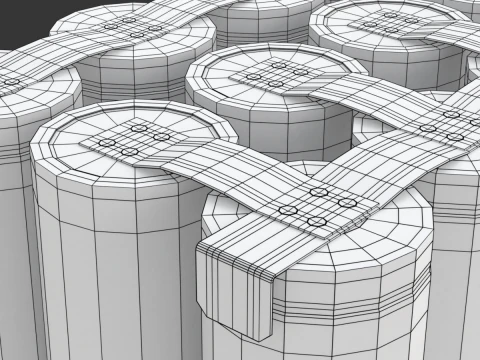 Customizable Battery Pack 3D Model