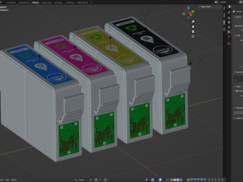 Cartridge Set 3D Модель