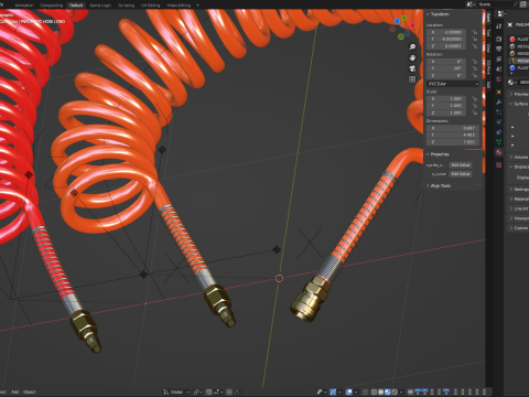 Pneumatic Hose 3D Модель