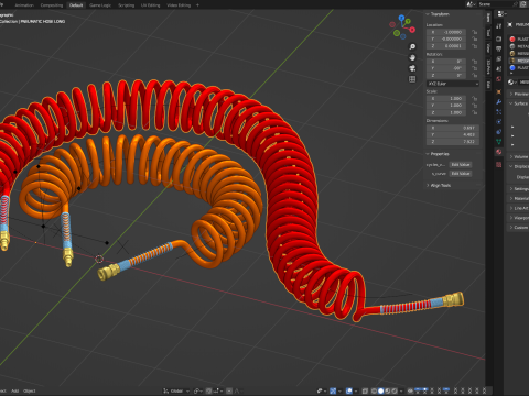 Pneumatic Hose 3D Модель