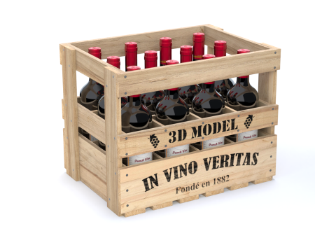 Wine Crate 3D Model