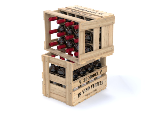 Wine Crate 3D Model