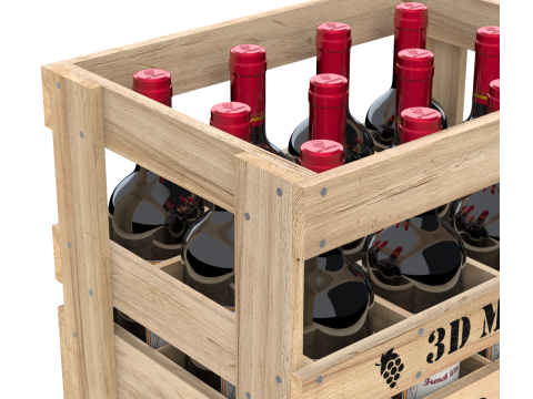 Wine Crate 3D Model