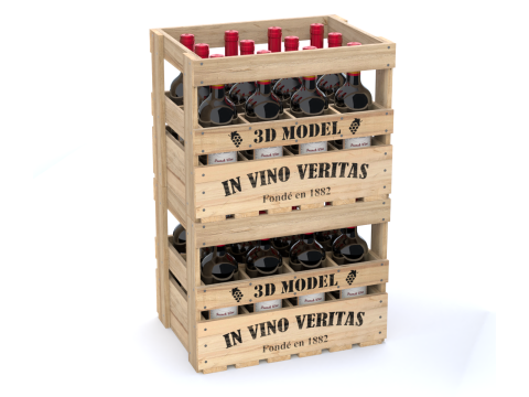 Wine Crate 3D Model