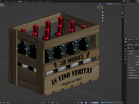 Wine Crate 3D Model
