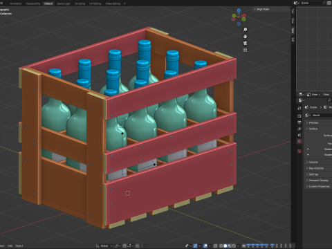 Wine Crate 3D Model