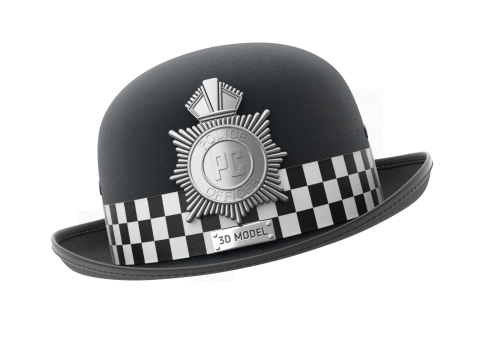 Police Woman Hat Modelo 3D