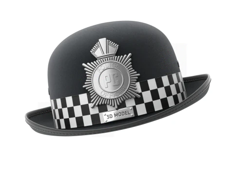 Police Woman Hat 3D Model