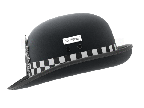 Police Woman Hat Modelo 3D