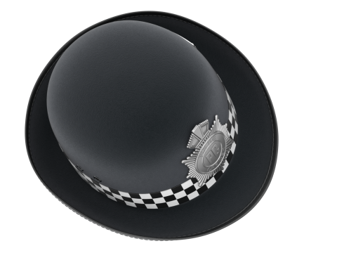 Police Woman Hat Modelo 3D