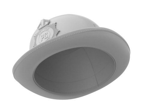 Police Woman Hat Modelo 3D
