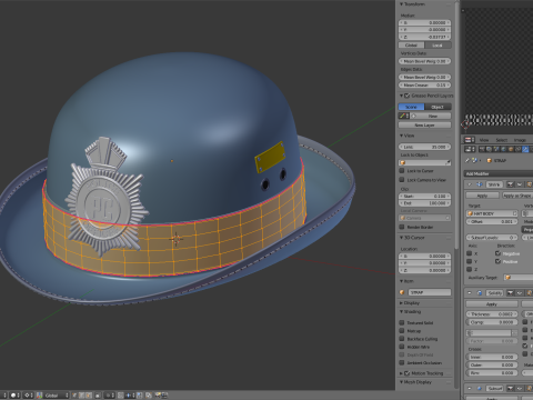 Police Woman Hat Modelo 3D