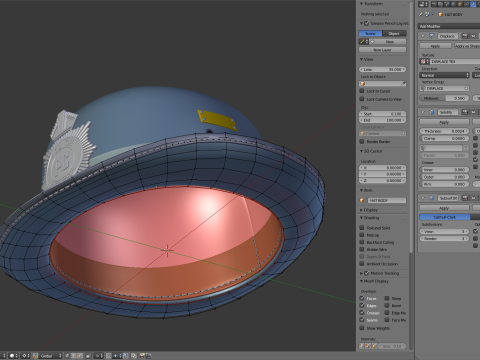 Police Woman Hat Modelo 3D
