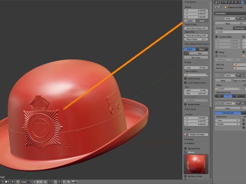 Police Woman Hat Modelo 3D