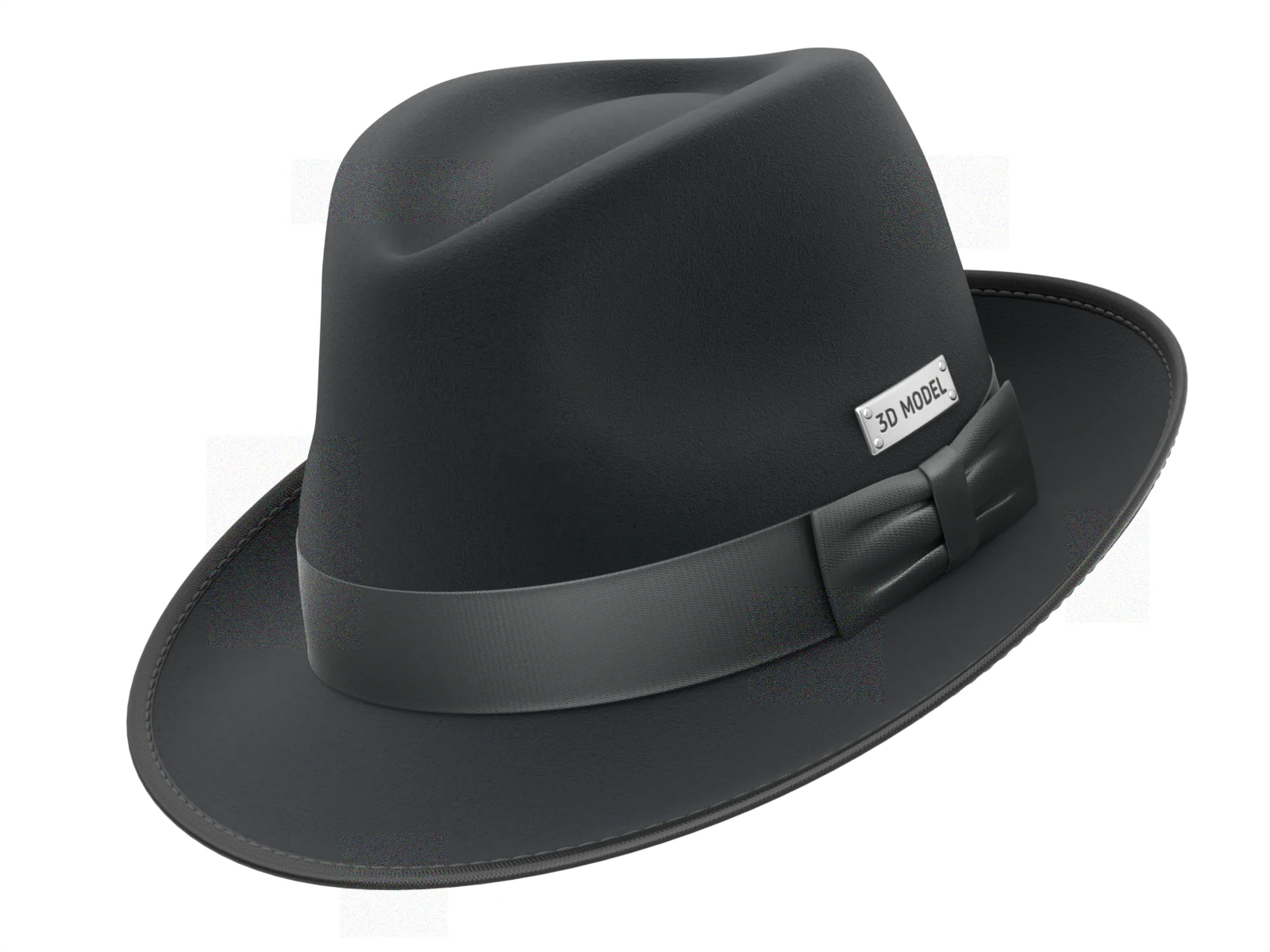 Trilby Hat 3D Model .c4d .max .obj .3ds .fbx .stl .blend