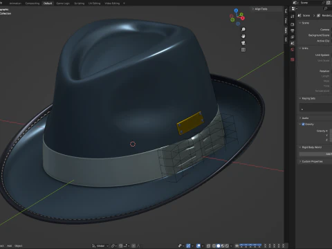 Trilby Hat 3D Model