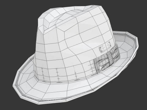 Trilby Hat 3D Model