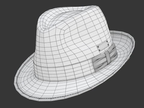 Trilby Hat 3D Model