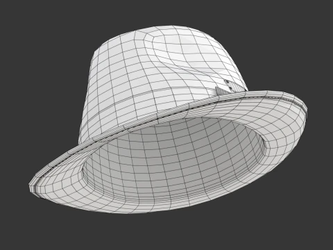 Trilby Hat 3D Model