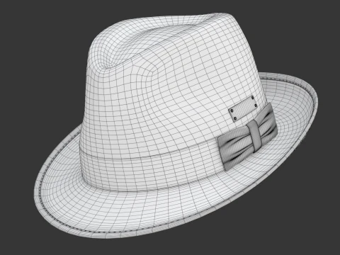 Trilby Hat 3D Model