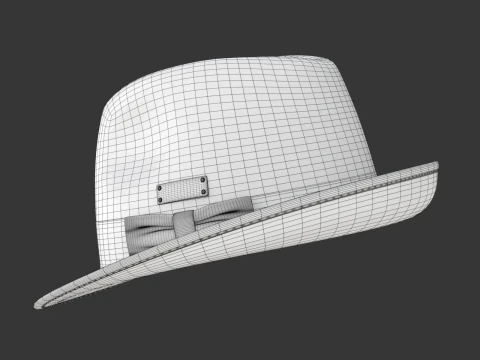 Trilby Hat 3D Model
