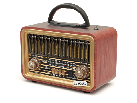 Retro Mini Radio 3D-Modell