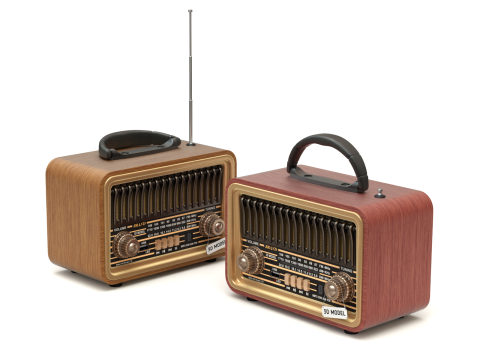 Retro Mini Radio 3D Модель