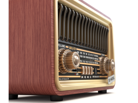 Retro Mini Radio 3D Модель