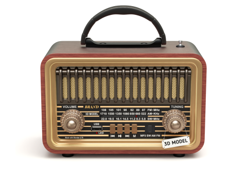 Retro Mini Radio 3D Модель