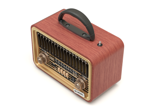 Retro Mini Radio 3D Модель