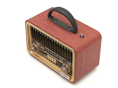 Miniradio retr&ograve; Modello 3D