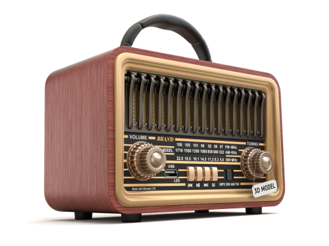 Retro Mini Radio 3D Модель
