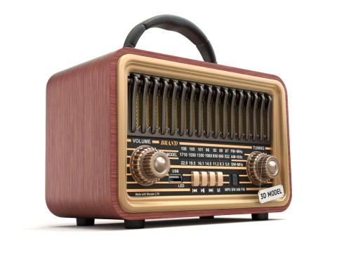 Miniradio retr&ograve; Modello 3D