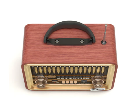 Miniradio retr&ograve; Modello 3D