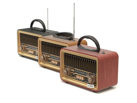 Miniradio retr&ograve; Modello 3D