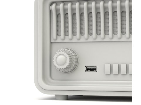 Retro Mini Radio 3D Модель
