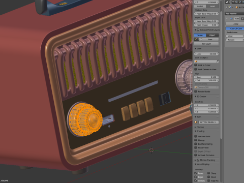 Retro Mini Radio 3D Модель