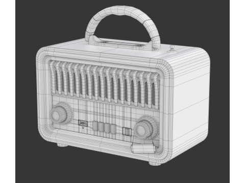 Retro Mini Radio 3D Модель