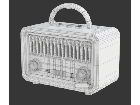 Miniradio retr&ograve; Modello 3D