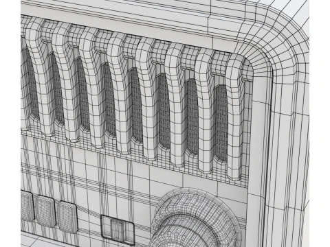 Miniradio retr&ograve; Modello 3D