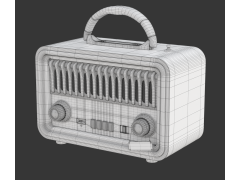 Retro Mini Radio 3D Модель