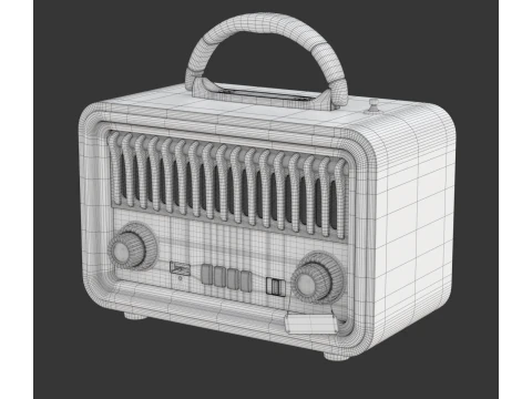 Miniradio retr&ograve; Modello 3D
