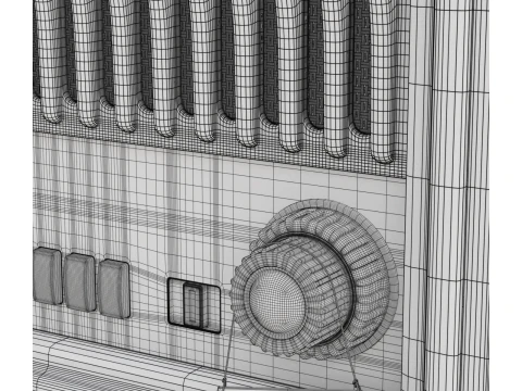 Miniradio retr&ograve; Modello 3D
