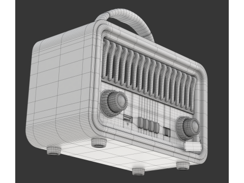 Retro Mini Radio 3D Модель